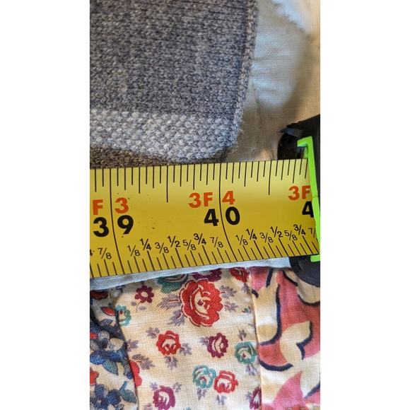 Max Studio Gray Pink Plaid Mock Turtleneck Pullover Knit Womens One Size Poncho - Picture 9 of 12